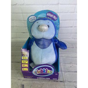 Gund Webkinz Ice Penguin Blue Plush Stuffed Animal Toy Unused Code HM734